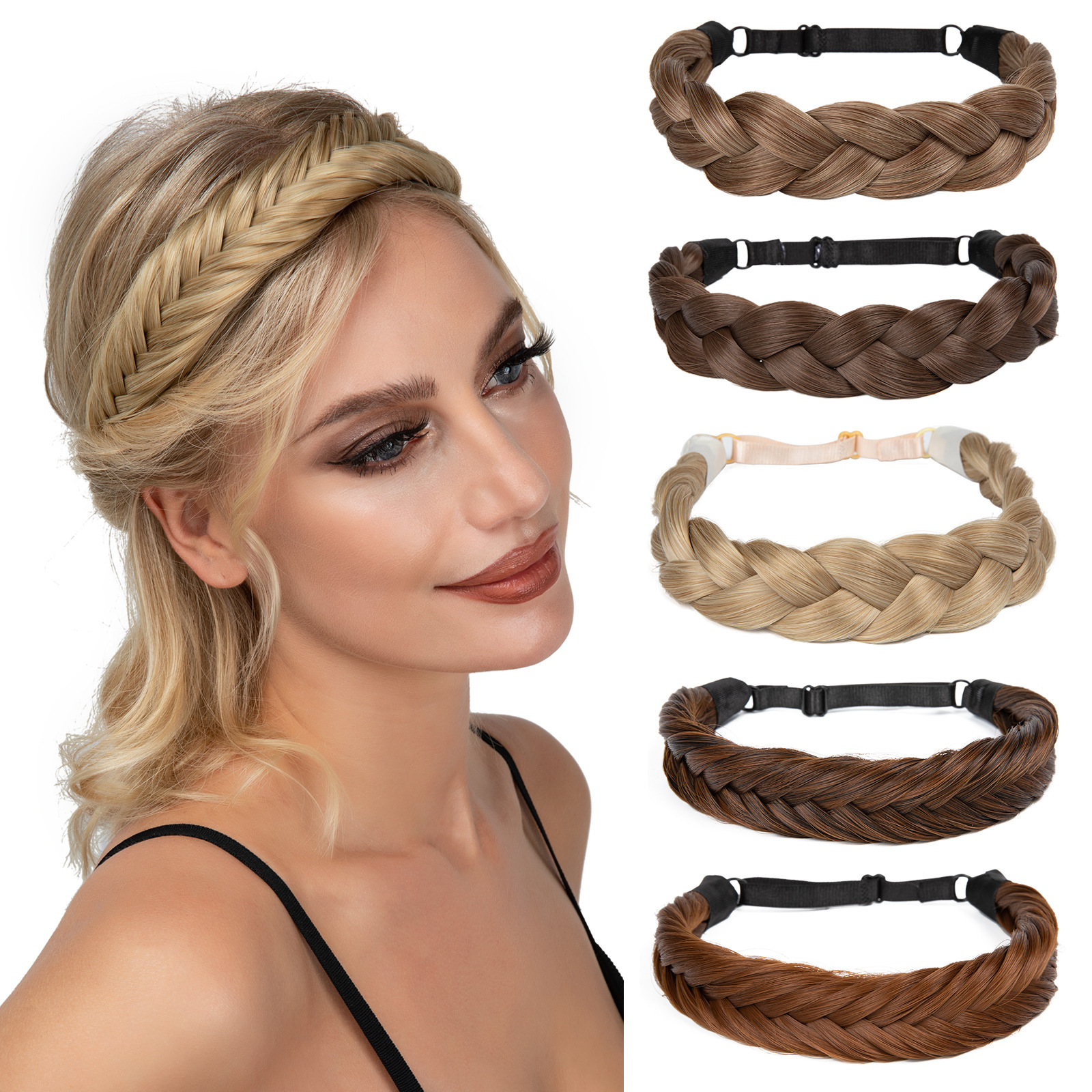 Hand Braided -Three Strand Fishbone Braid Wig