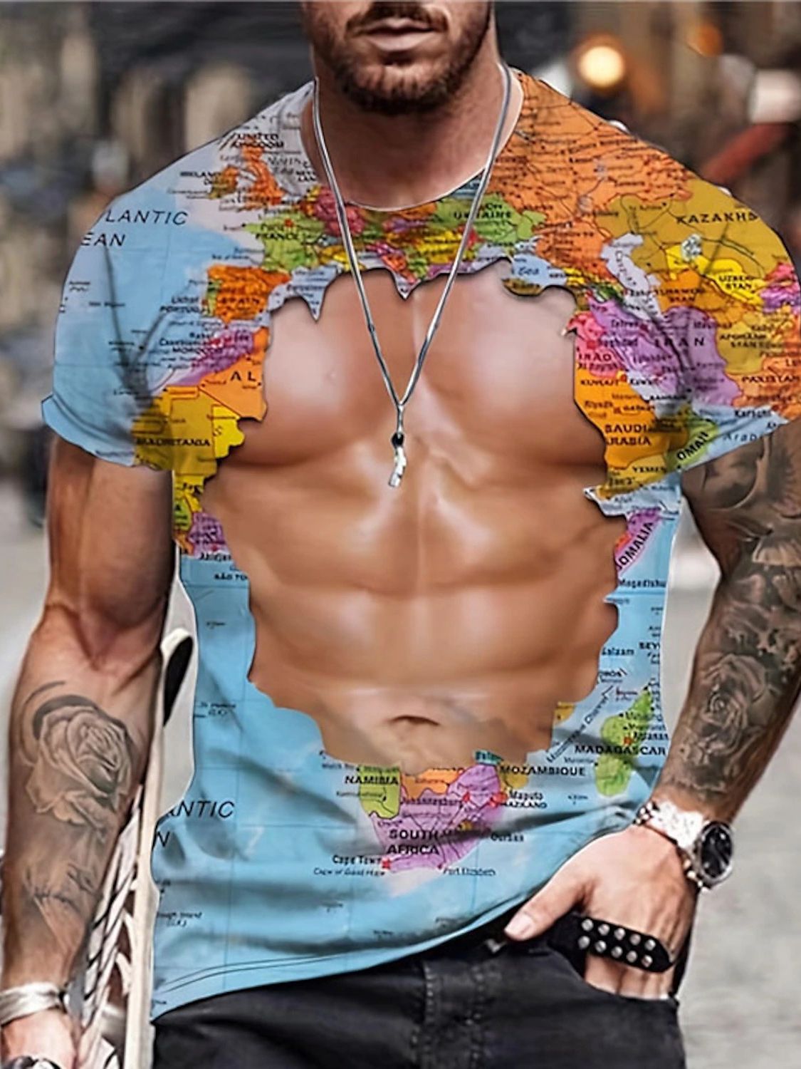 Abs Edition - World Map Short Sleeves-Topselling