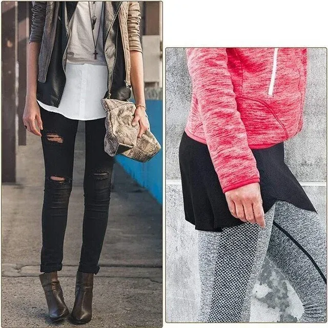 Shirt extender - layered with underskir-Topselling