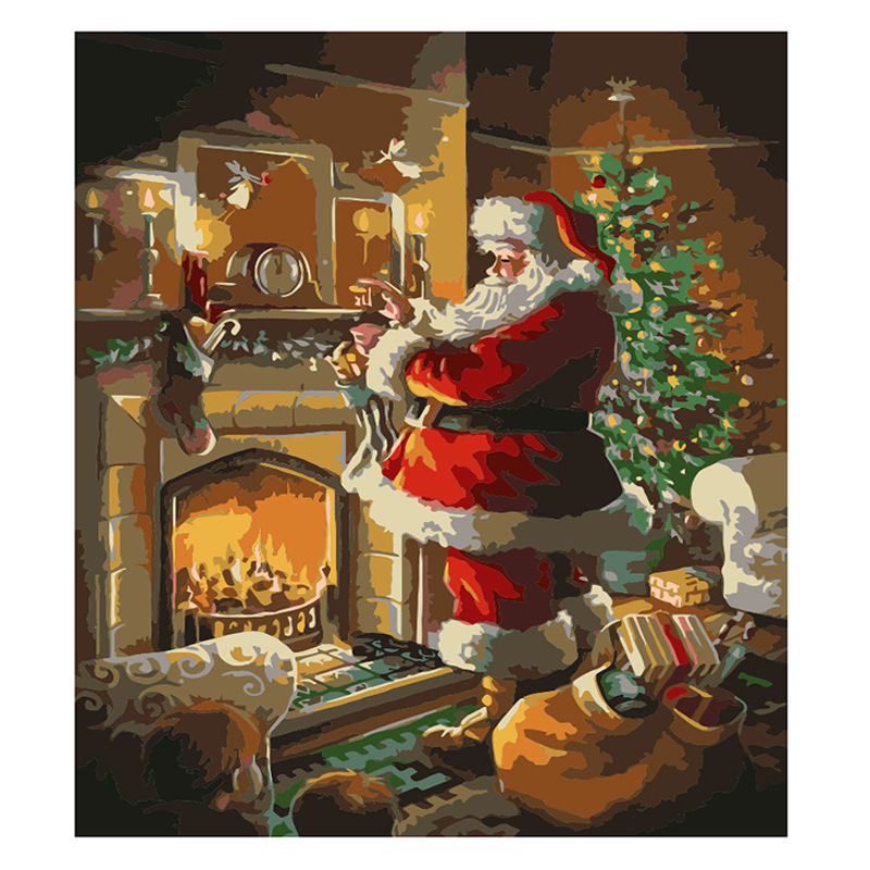 Christmas DIY Acrylic Painting Kit with Brushes-Topselling