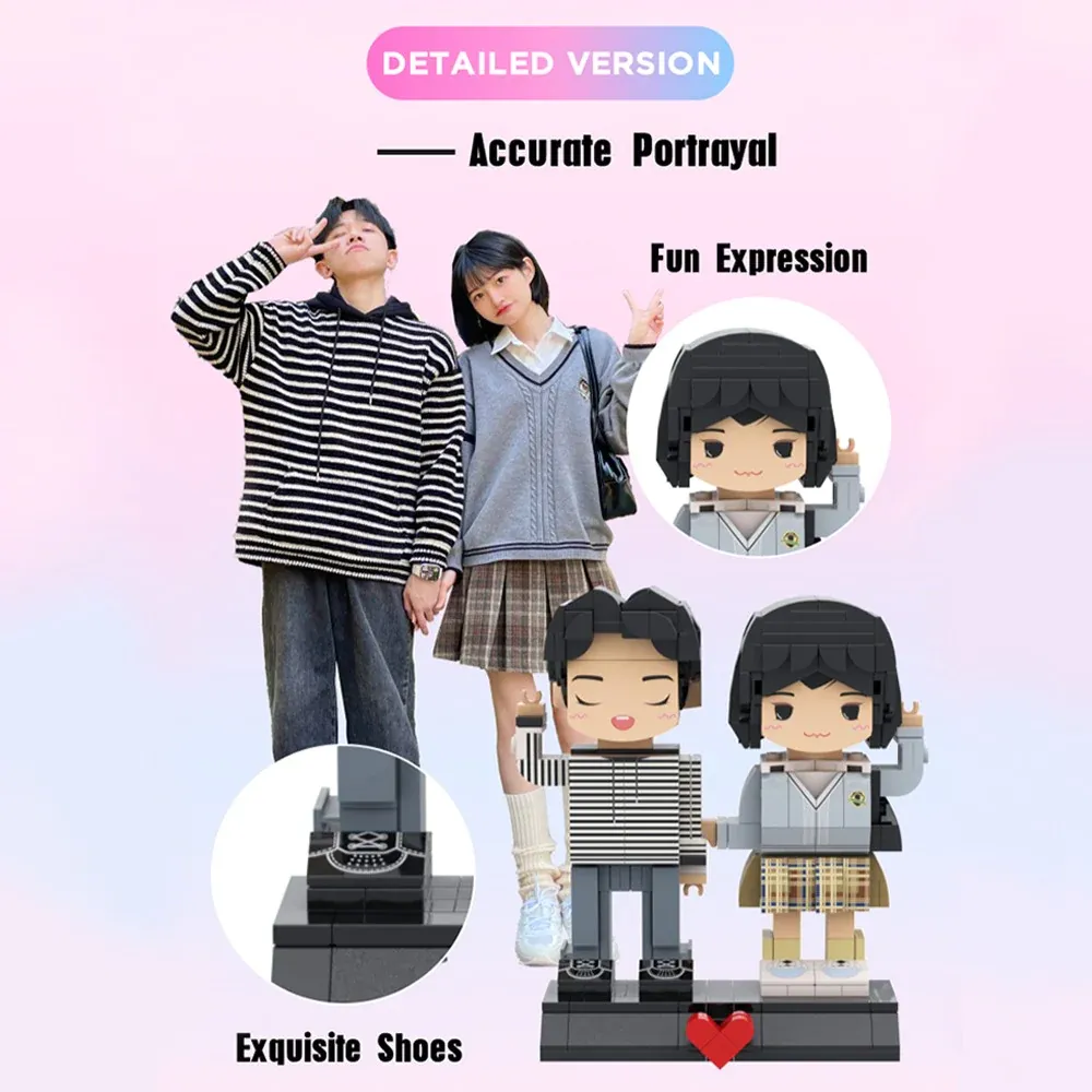 Full body customizable 3D building block doll-Topselling