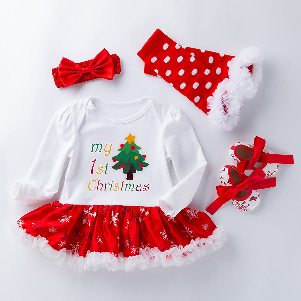 Newborn Baby Girl Christmas Outfit (4 Christmas Dresses)-Topselling