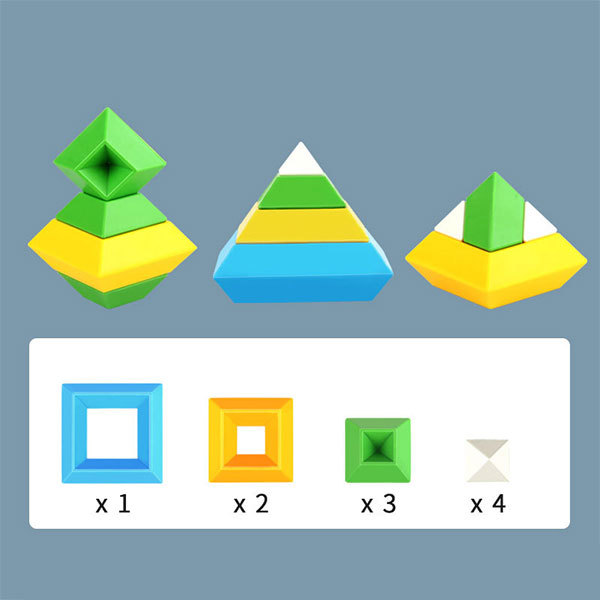 Pyramid Stacking Toy Building Blocks 3D -Topselling