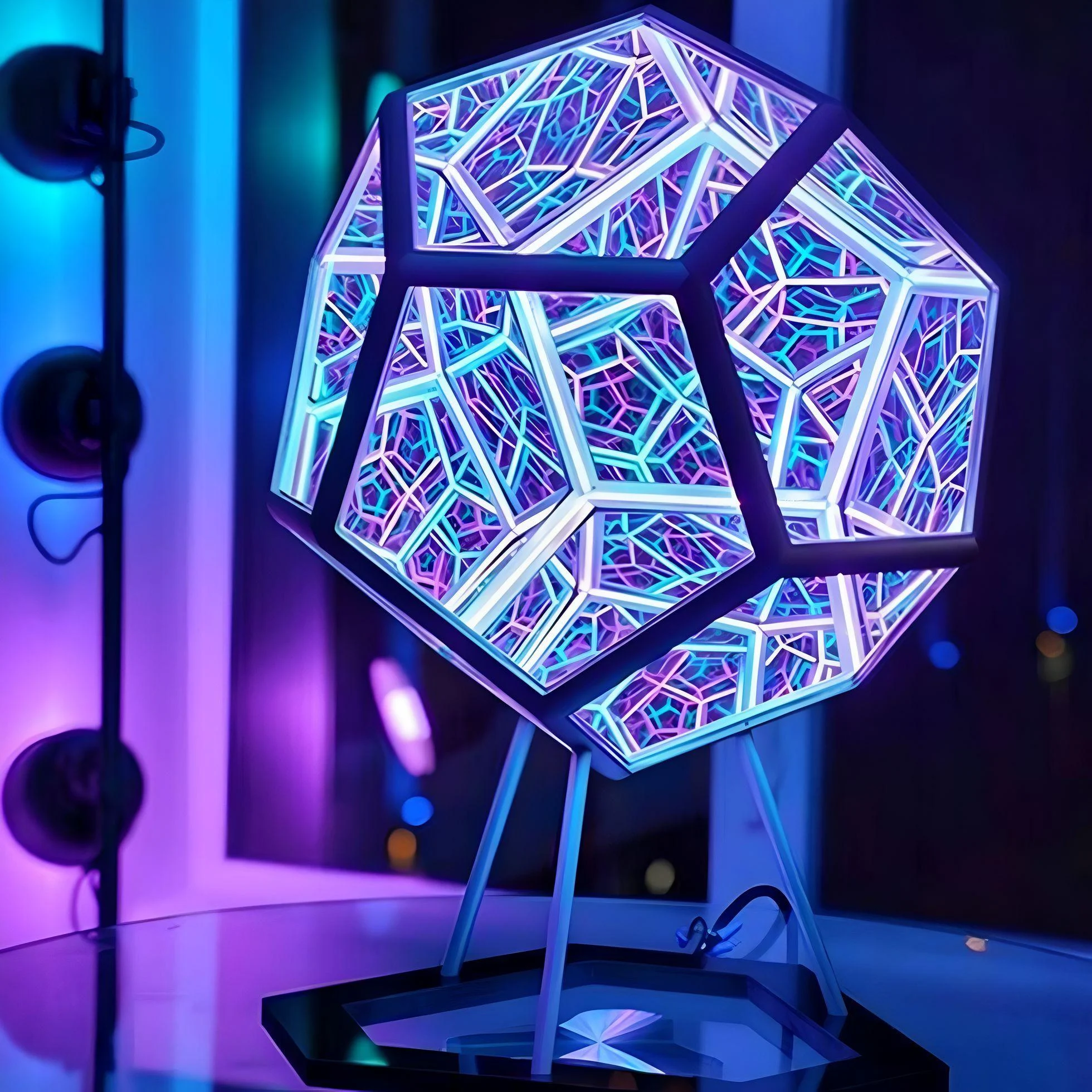 3D Infinity Dodecahedron Table Lamp-Topselling