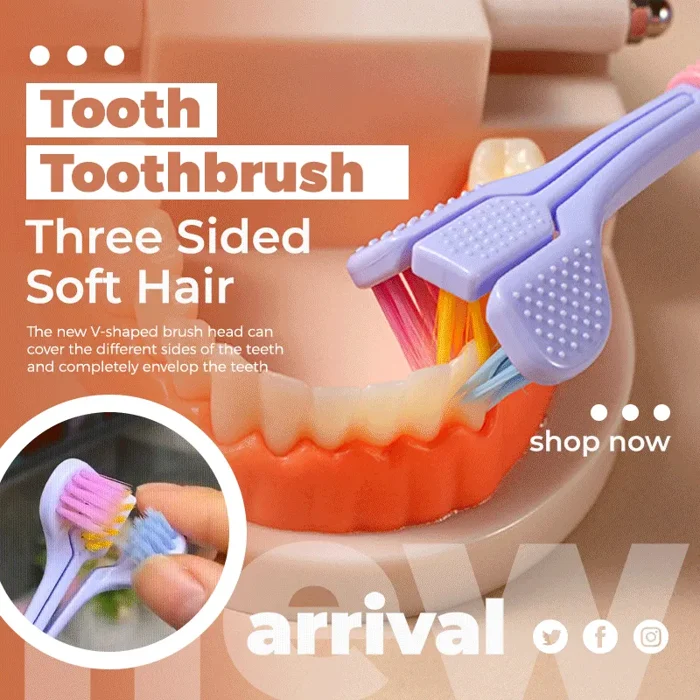 (🔥HOT SALE NOW-49% OFF) Three-Sided Soft Hair Toothbrush-Topselling