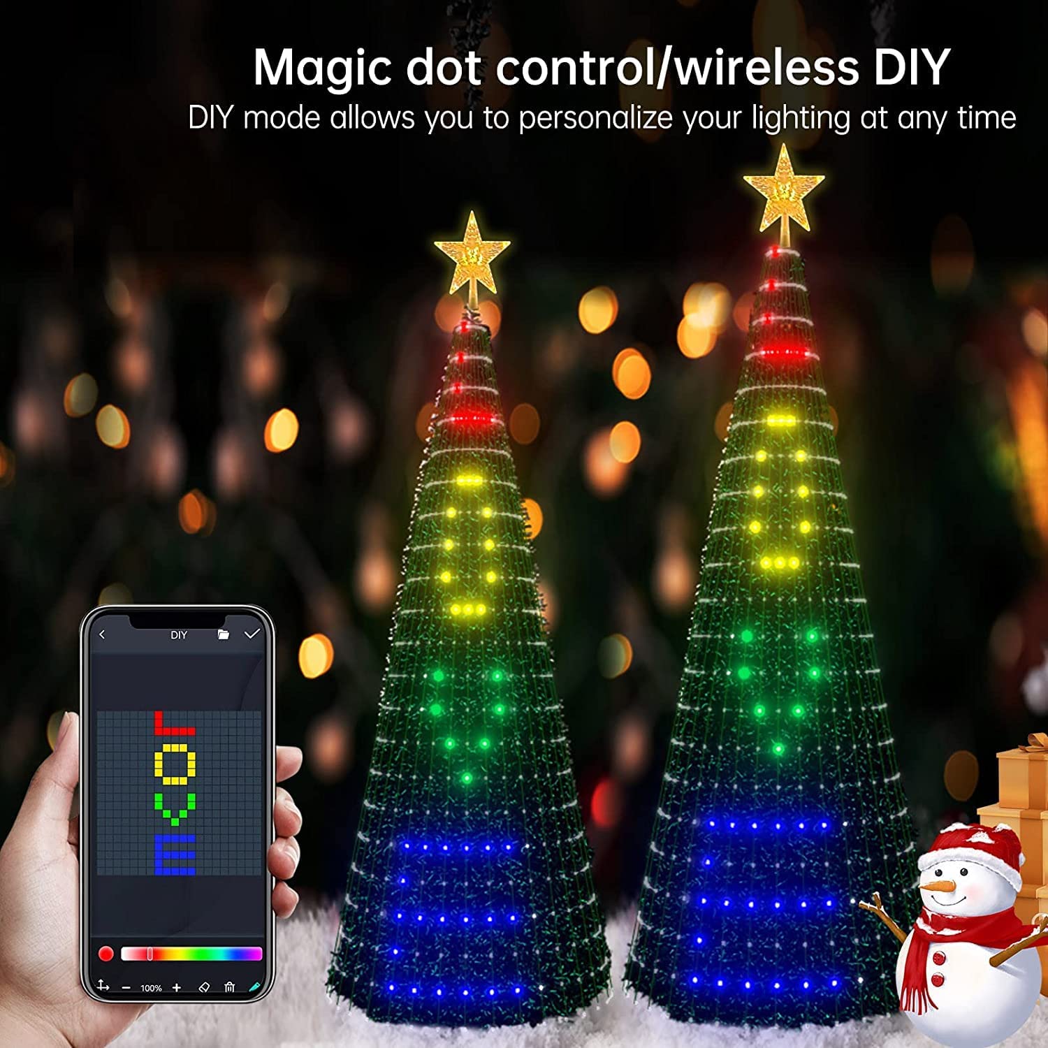 DIY Smart Christmas Lights with Bluetooth APP and Remote Control-Topselling