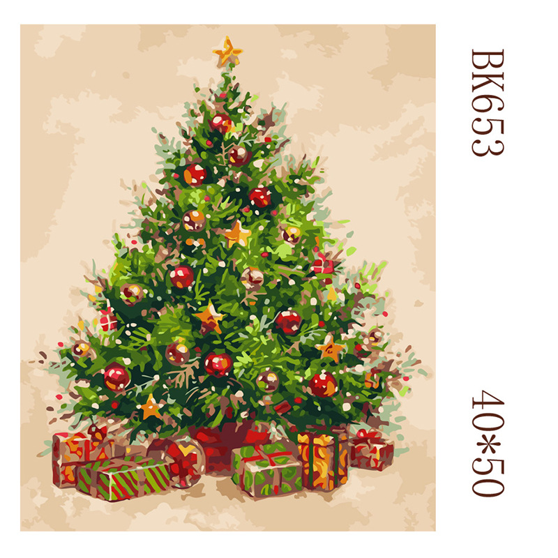 Christmas DIY Acrylic Painting Kit with Brushes-Topselling