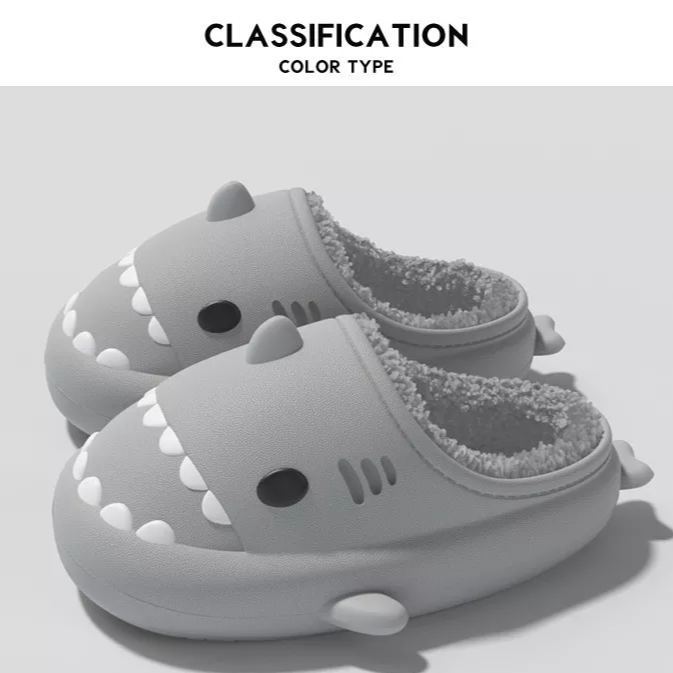 Shark Winter Warm Plush Slippers Unisex-Topselling