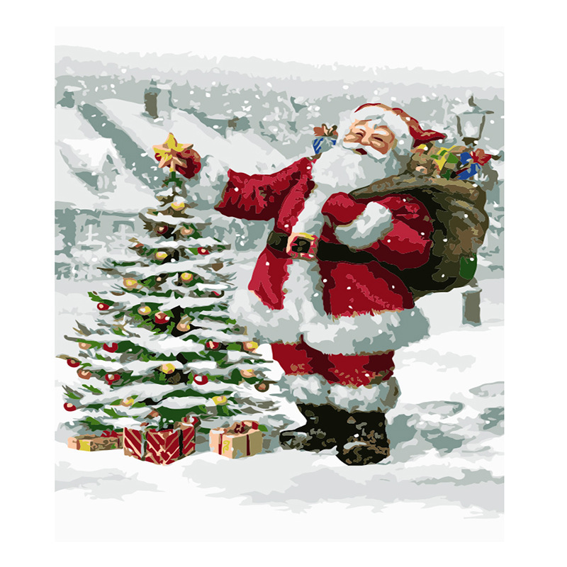 Christmas DIY Acrylic Painting Kit with Brushes-Topselling