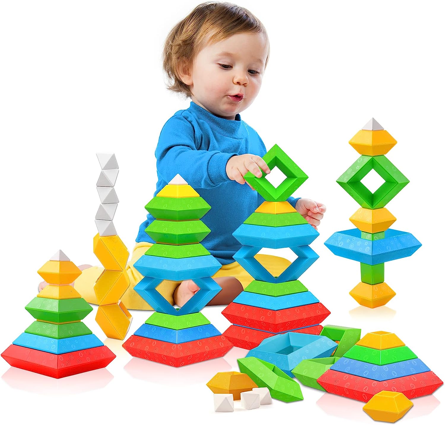 Pyramid Stacking Toy Building Blocks 3D -Topselling