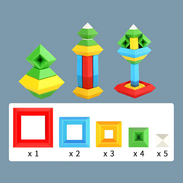 Pyramid Stacking Toy Building Blocks 3D -Topselling