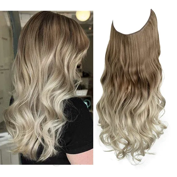 Brown to Ash Blonde with Platinum Blonde Hair Extensions