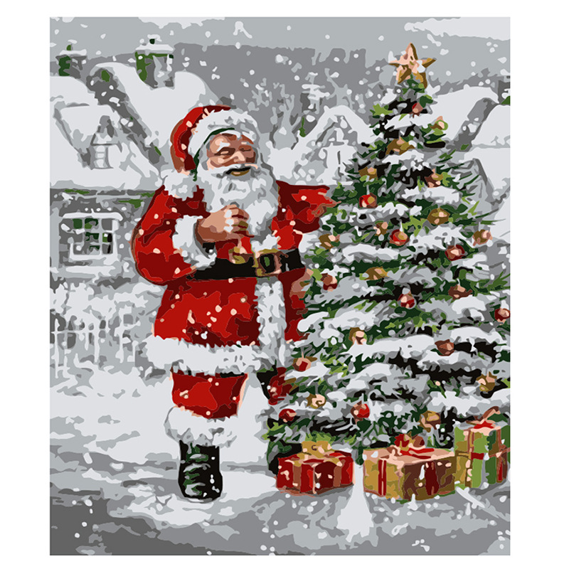 Christmas DIY Acrylic Painting Kit with Brushes-Topselling