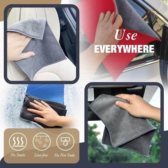 Double layer coral fleece super absorbent car dry towel-Topselling