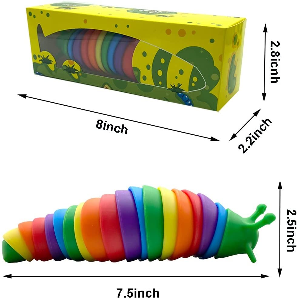 3D Articulated Stretch Slug Fidget Toy,Relief Anti-Anxiety Slug Toy-Topselling