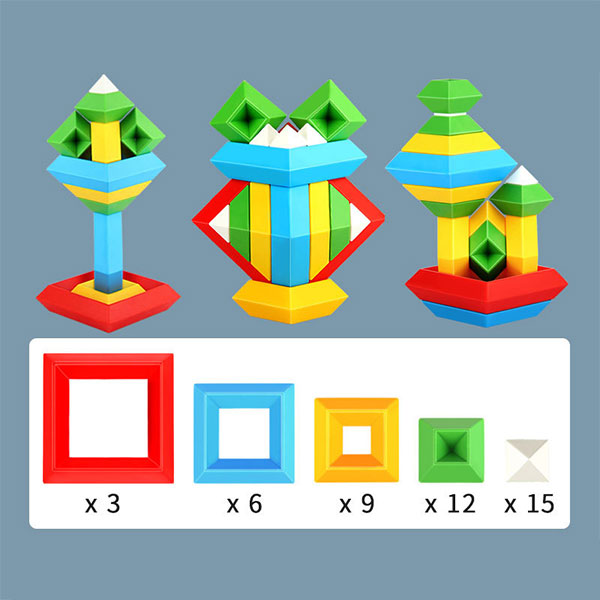 Pyramid Stacking Toy Building Blocks 3D -Topselling