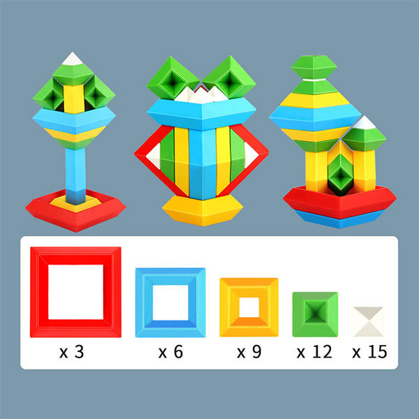 Pyramid Stacking Toy Building Blocks 3D -Topselling
