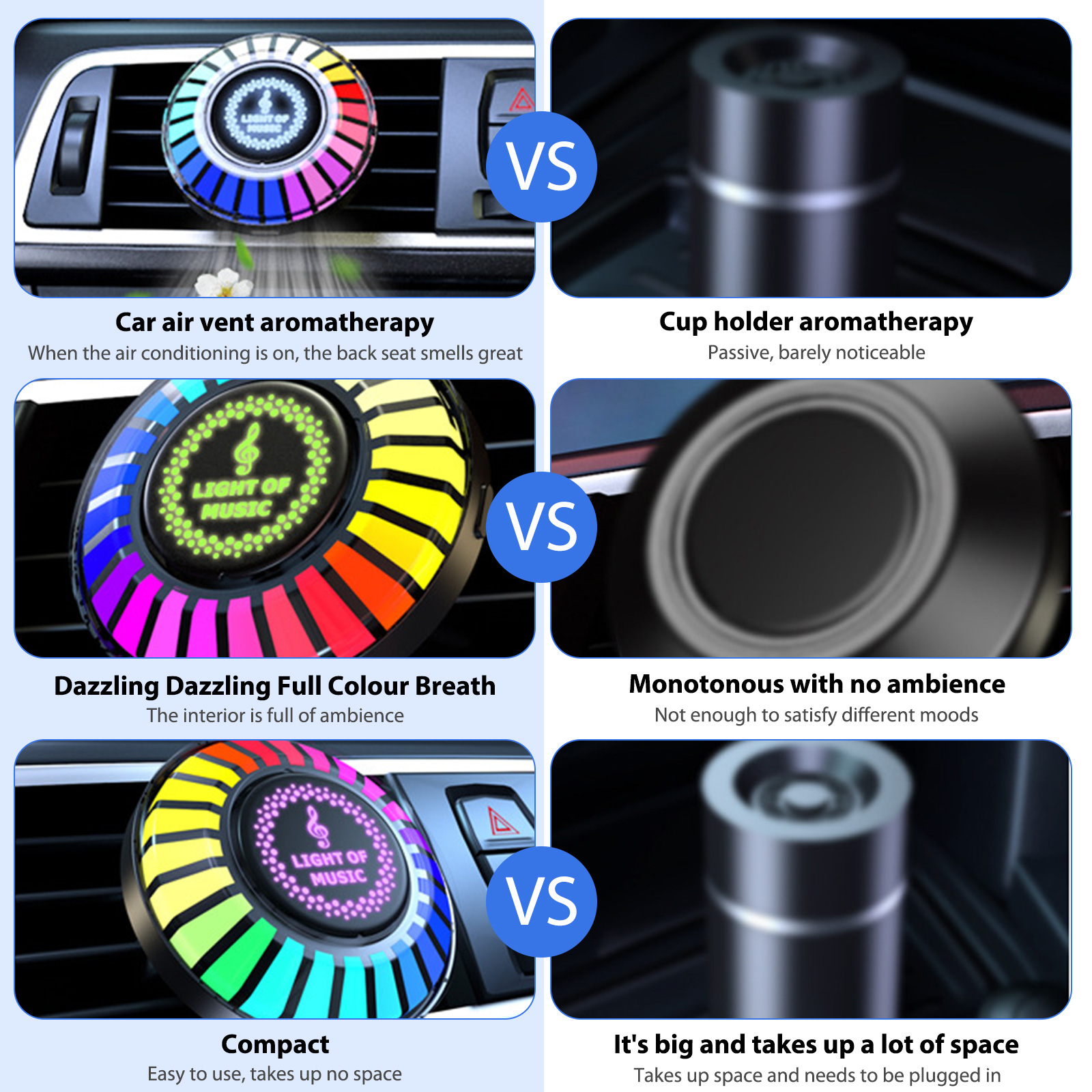 Car Rhythm Aromatherapy Lamp Perfume Diffuser-Topselling