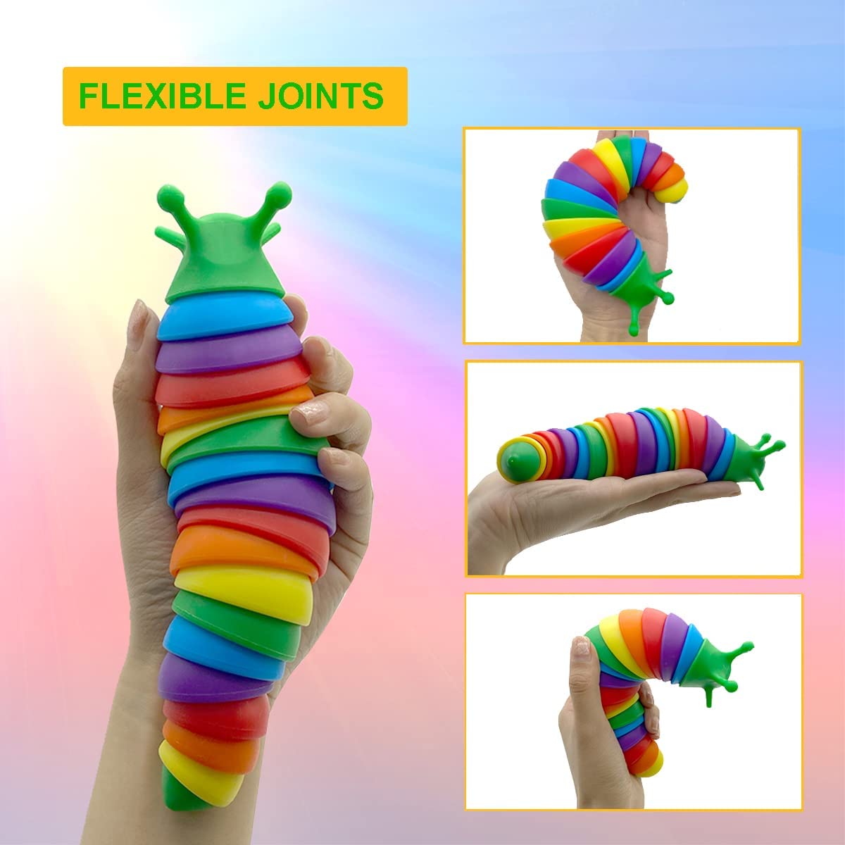 3D Articulated Stretch Slug Fidget Toy,Relief Anti-Anxiety Slug Toy-Topselling