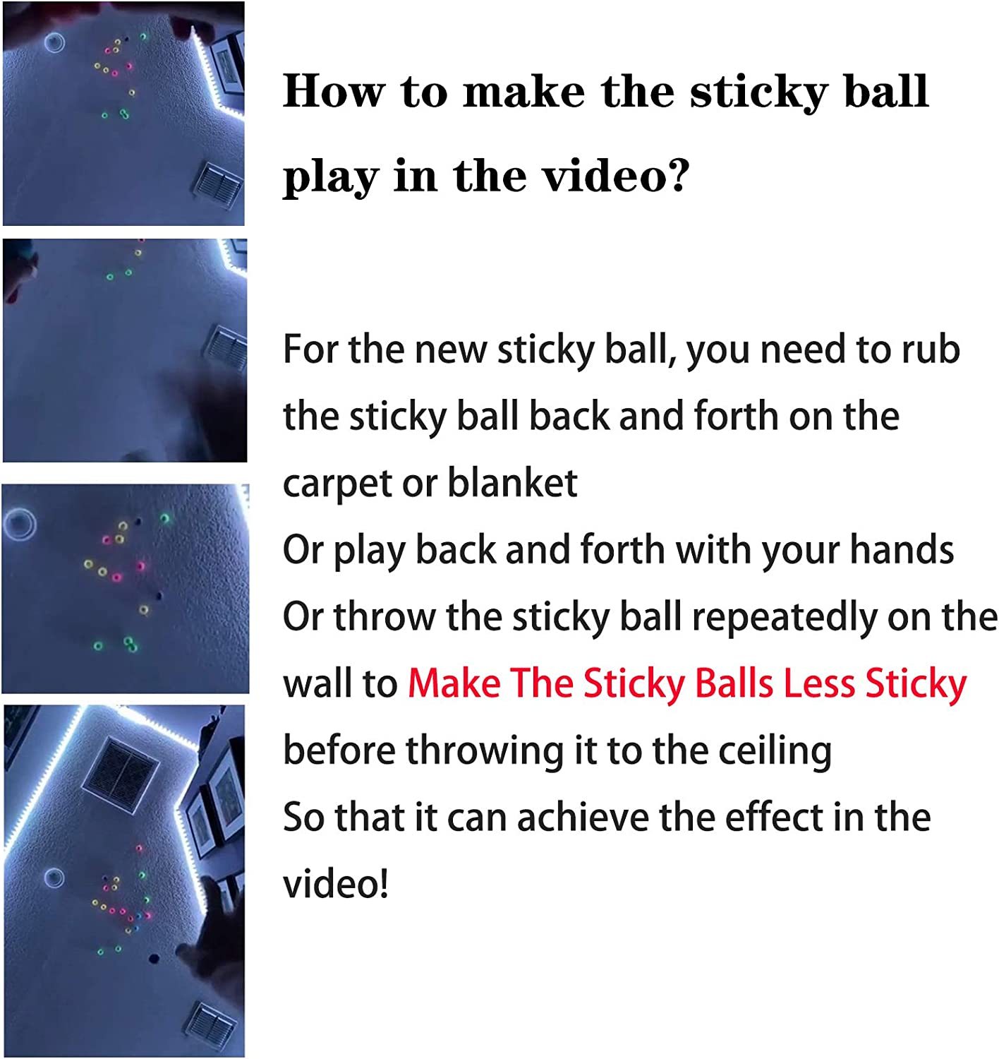 Glow in the Dark Sticky Balls - Stress Balls for Kids and Adults-Topselling