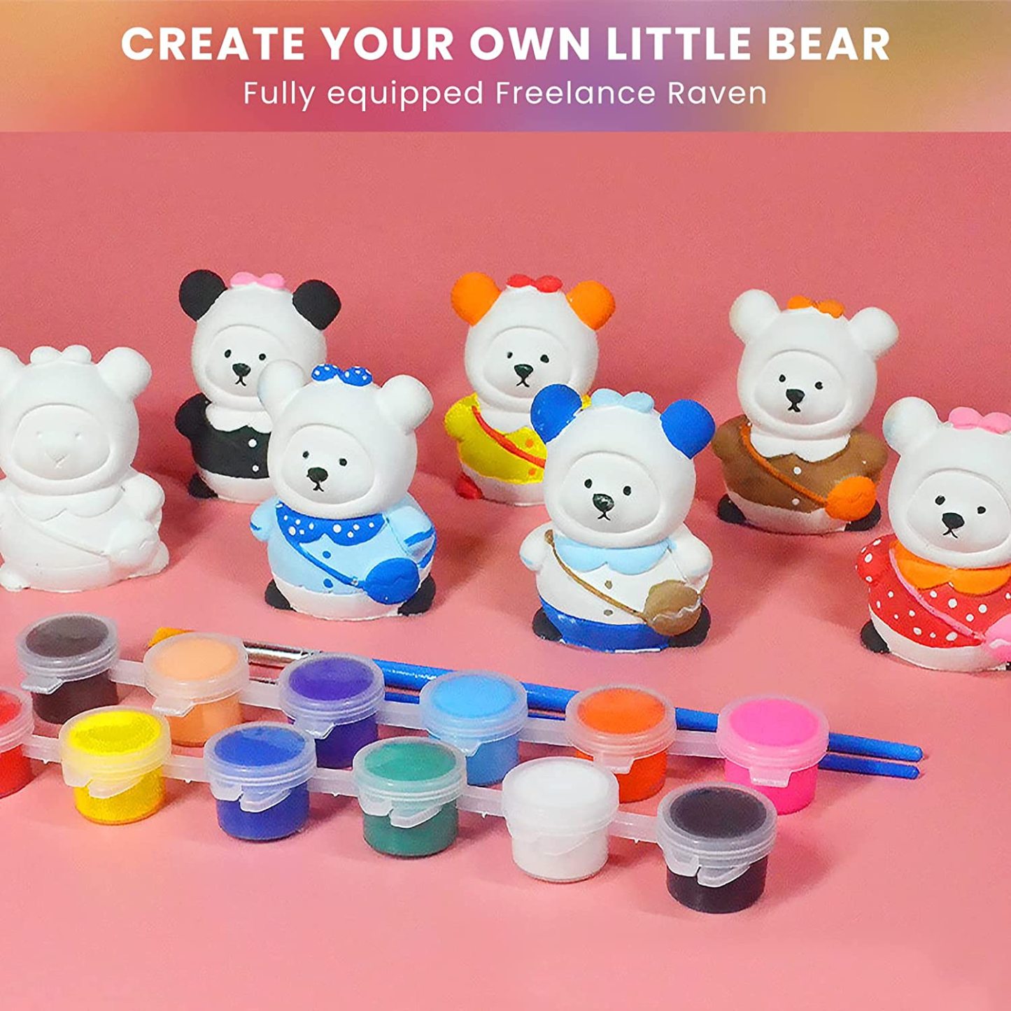 Paint Your Own Cute Mini Backpack Bear Kit-Topselling