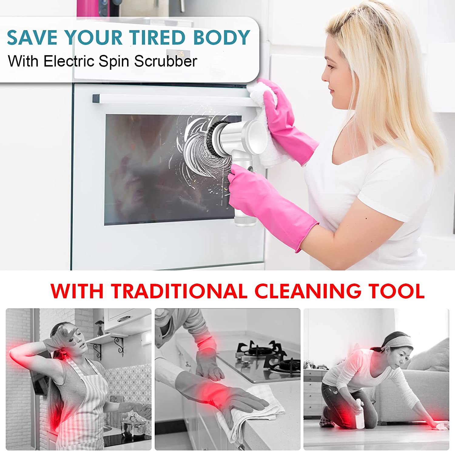  Electric Spin Scrubber -Power through tough grime with ease-Topselling