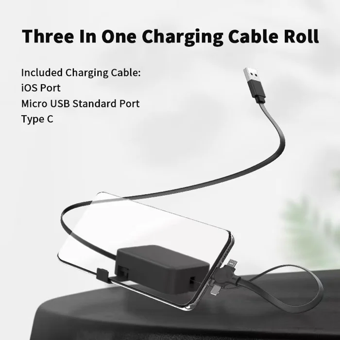 🔥Summer Hot Sale 50% OFF🔥Three In One Charging Cable Roll - Buy 3 Free Shipping-Topselling