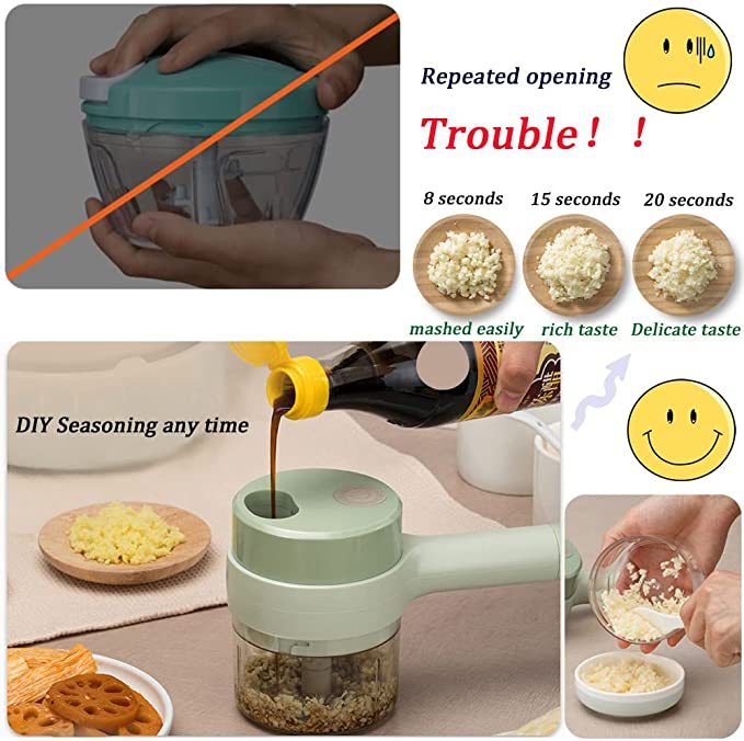 4 in 1 Handheld Electric Vegetable Slicer Set-Topselling