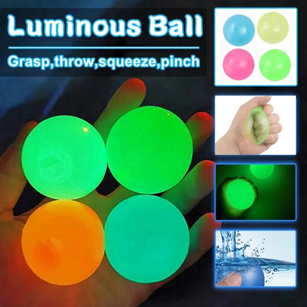Glow in the Dark Sticky Balls - Stress Balls for Kids and Adults-Topselling