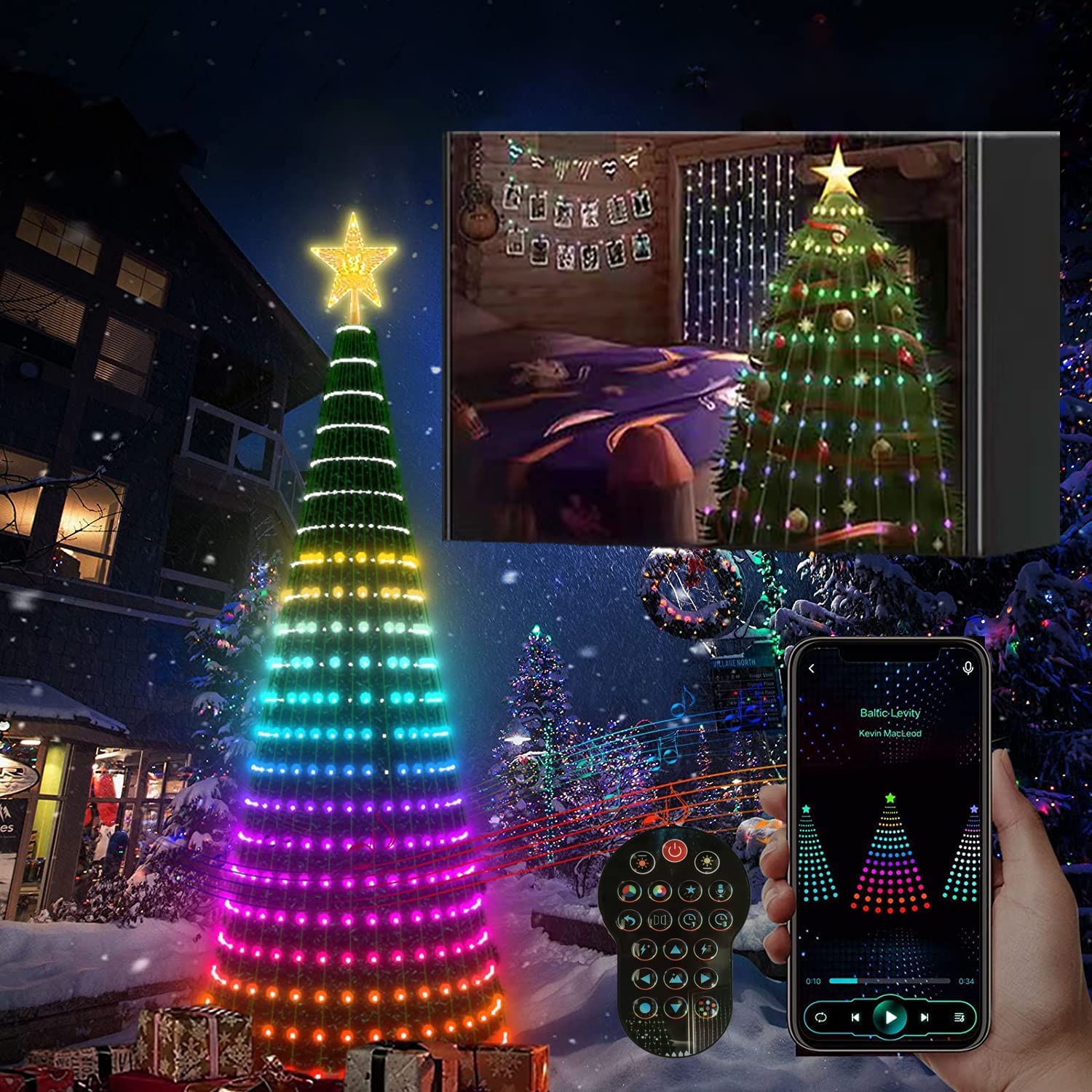 DIY Smart Christmas Lights with Bluetooth APP and Remote Control-Topselling