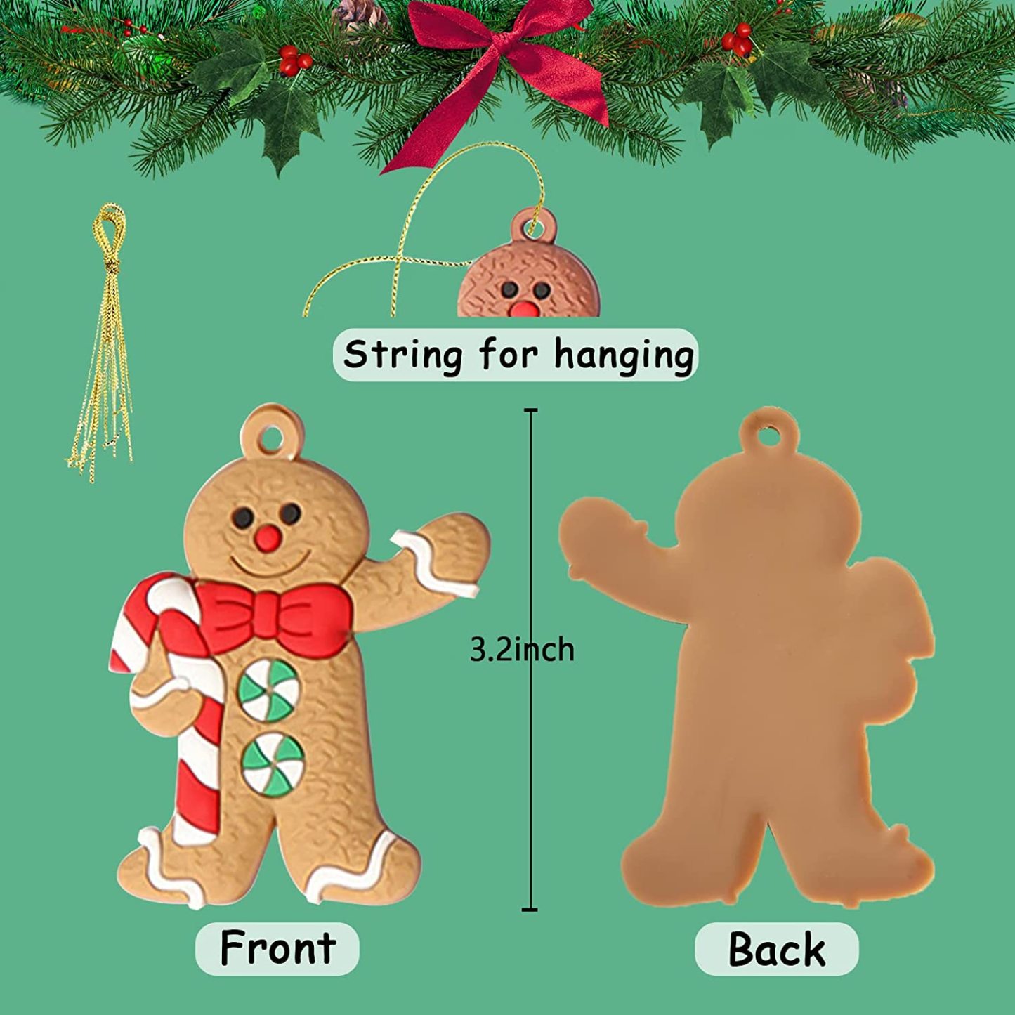 Gingerbread Man Christmas Tree Ornament-Topselling
