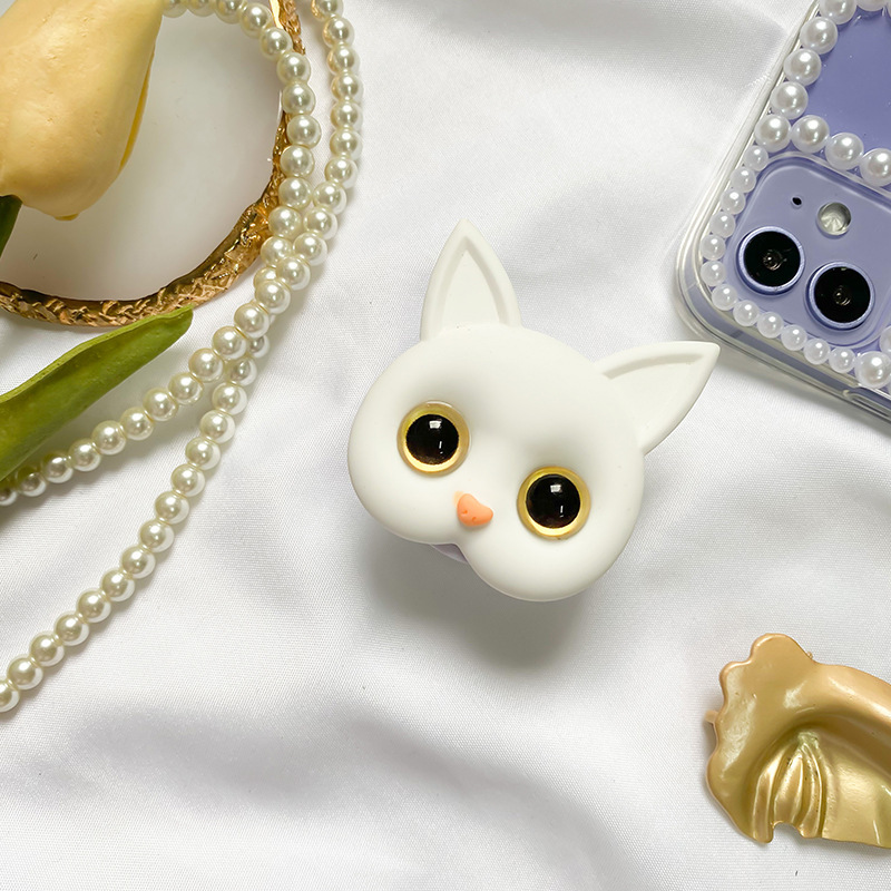 3D Cute Kitten Phone Holder with mini Mirror-Topselling