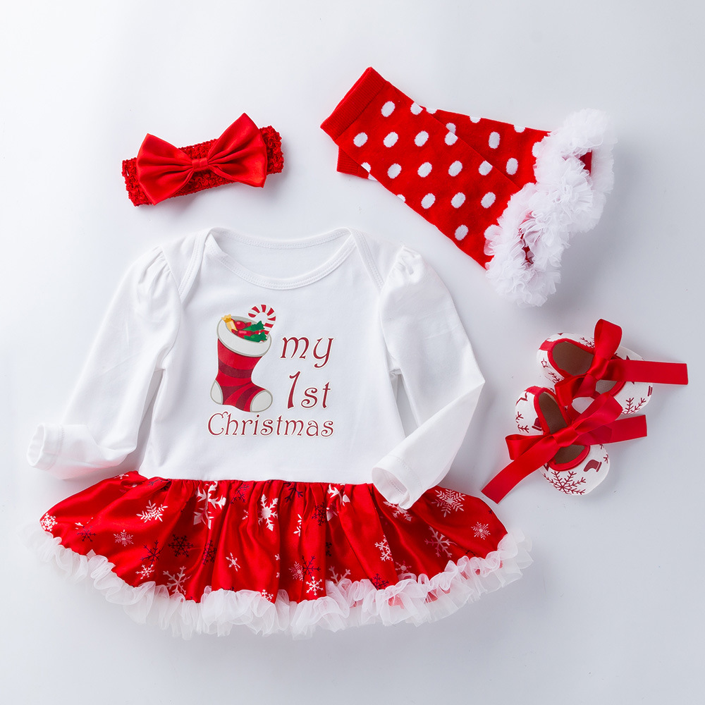 Newborn Baby Girl Christmas Outfit (4 Christmas Dresses)