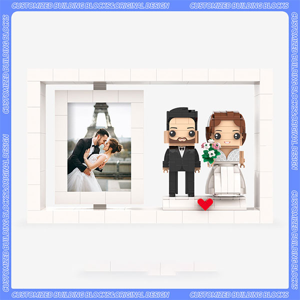 FULL-BODY CUSTOMIZABLE 3D BUILDING BLOCK-Double photo frame-Topselling