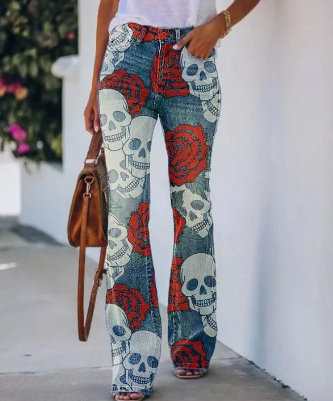 4-Button Flare Jeans-Topselling