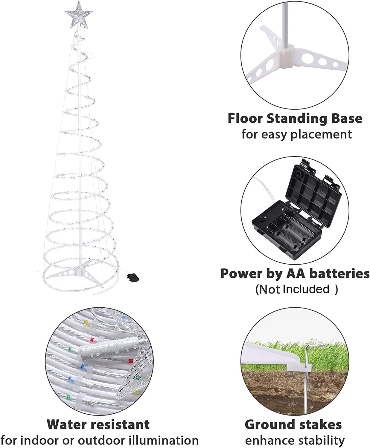 2022 New LED Spiral Christmas Tree Lights-Topselling