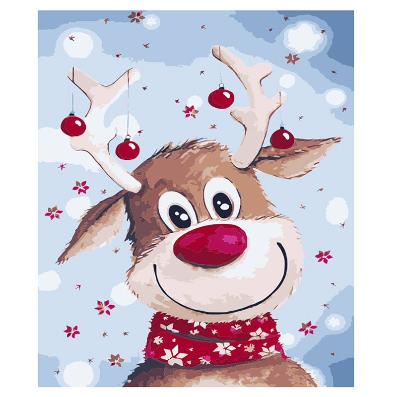 Christmas DIY Acrylic Painting Kit with Brushes-Topselling
