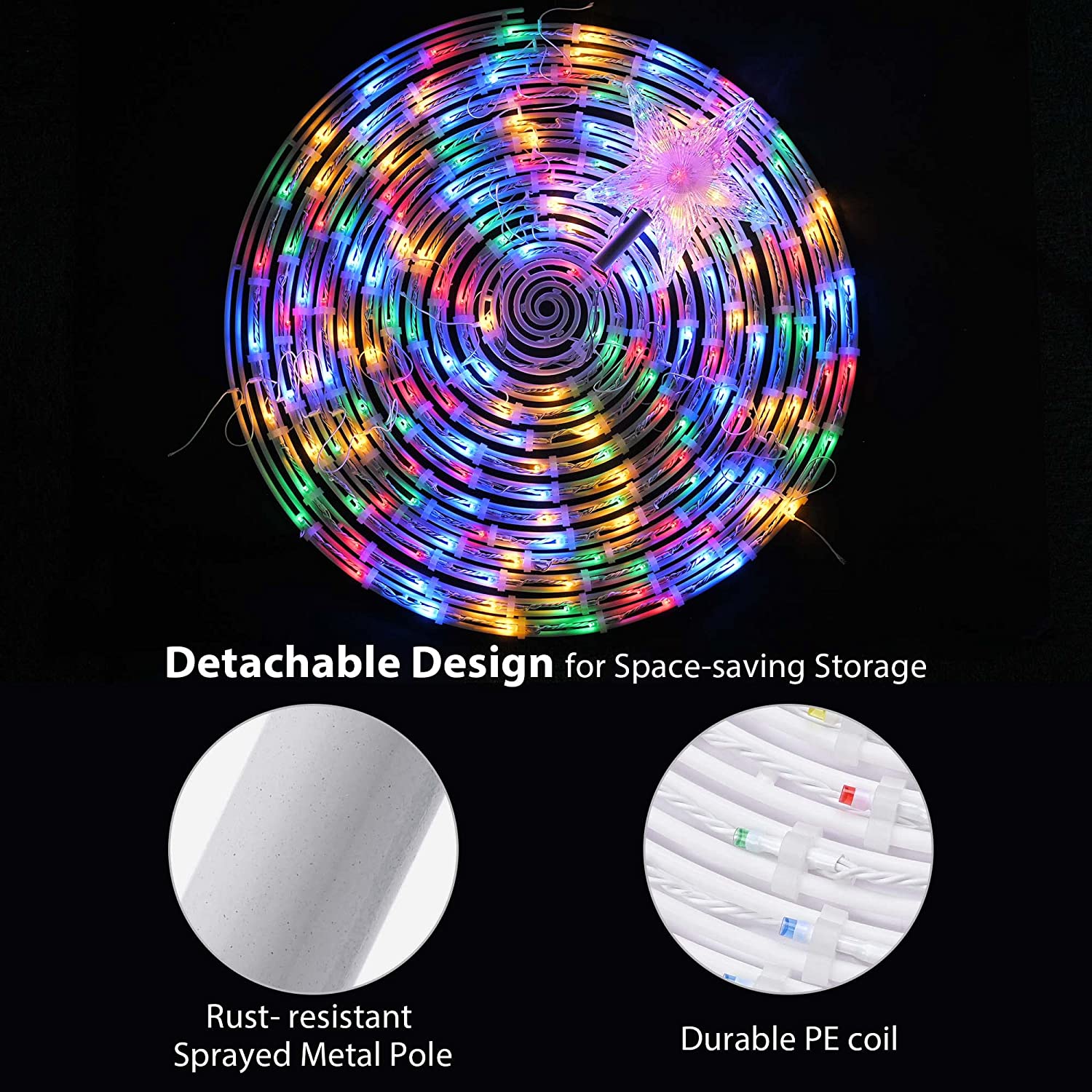 2022 New LED Spiral Christmas Tree Lights-Topselling