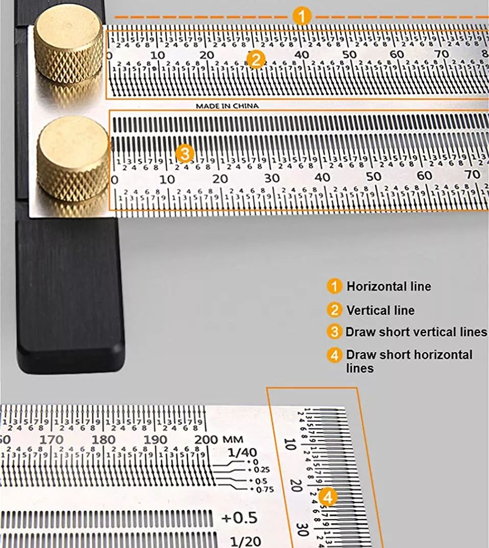 Woodworking Marking T Rulers Ultra Precision-Topselling