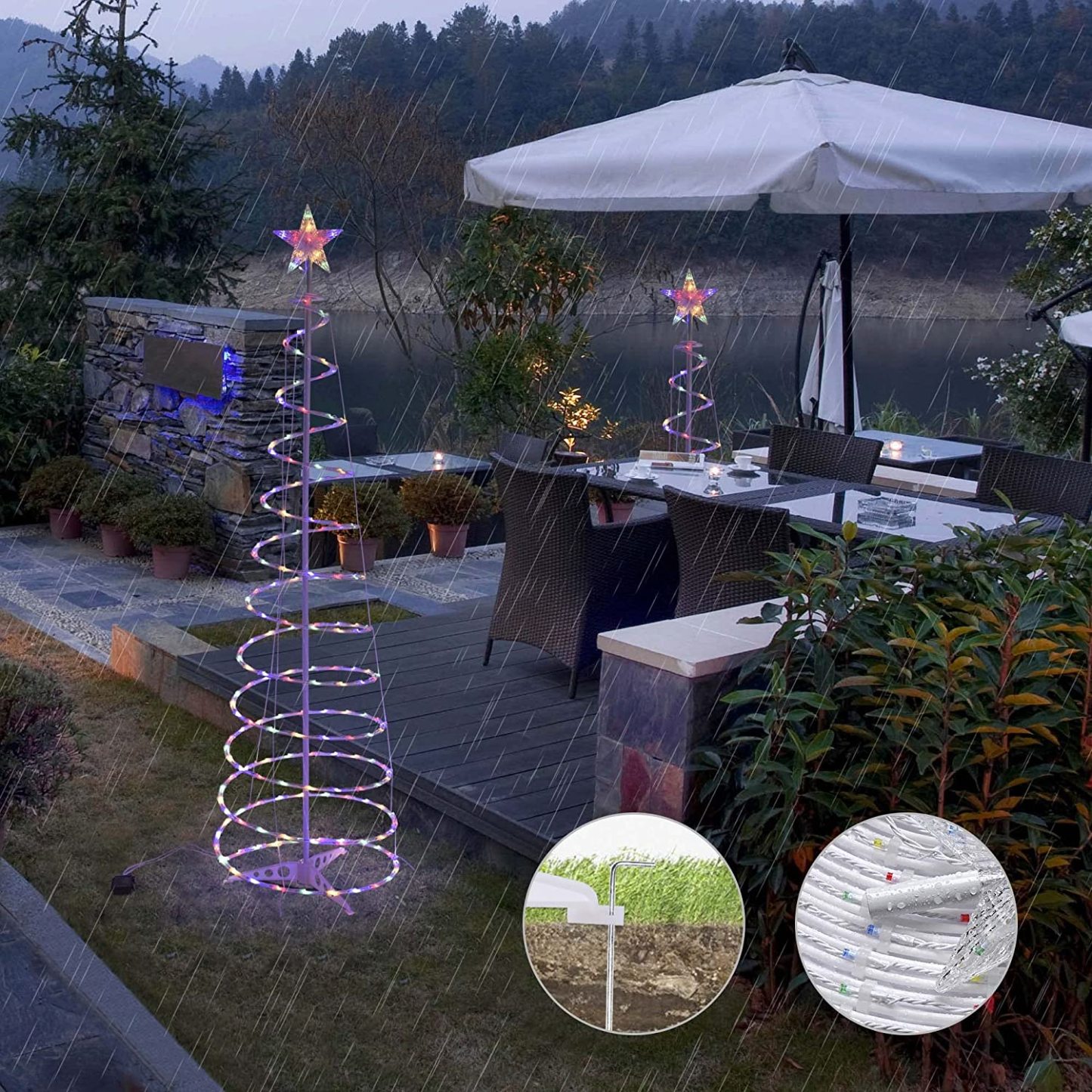 2022 New LED Spiral Christmas Tree Lights-Topselling