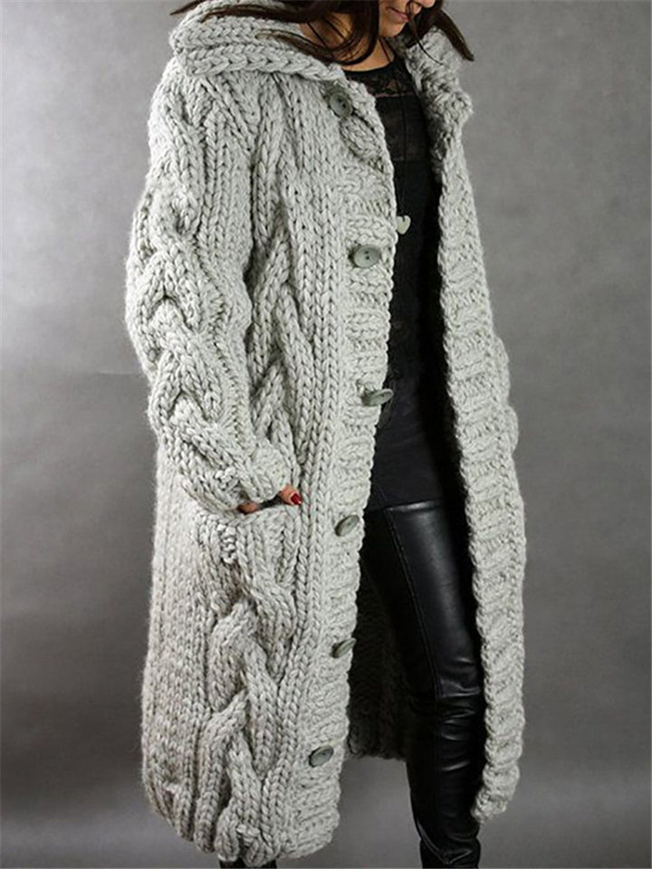 Women's Winter Fashion Long Cardigan Sweater Outerwear