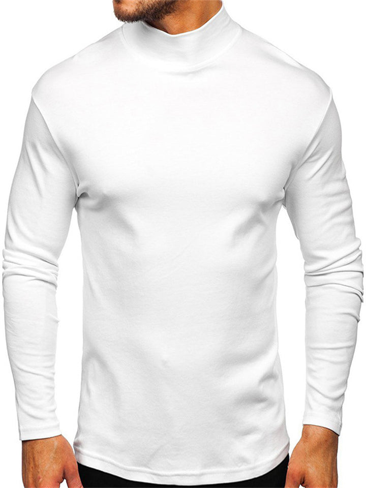 Men's High Collar Long Sleeve Comfort Bottoming Shirts