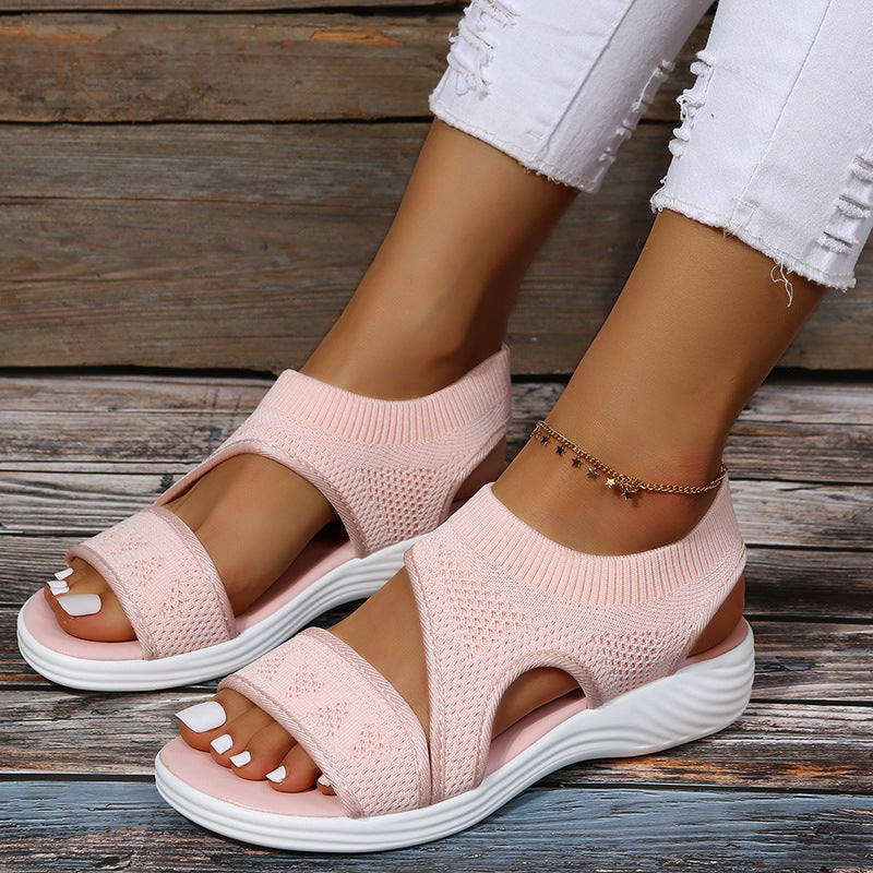 Women's Casual Mesh Open Toe Slip-On Sandals for Summer