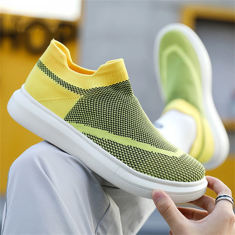 Men's Casual Round Toe Slip-on Soft Mesh Sneakers