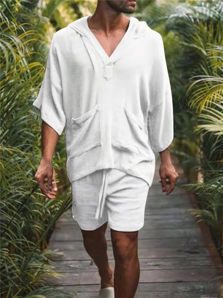 Men's Beach Linen Sets for Summer Holiday