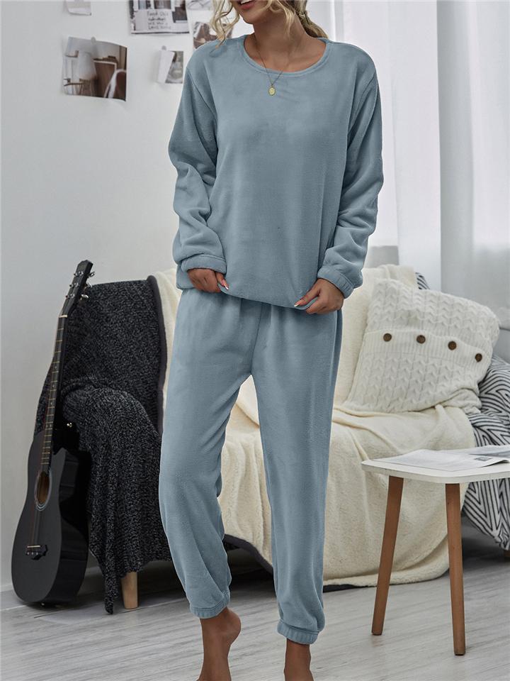 Relaxing Comfy Warm Flocking Homewear Outfits For Winter Spring