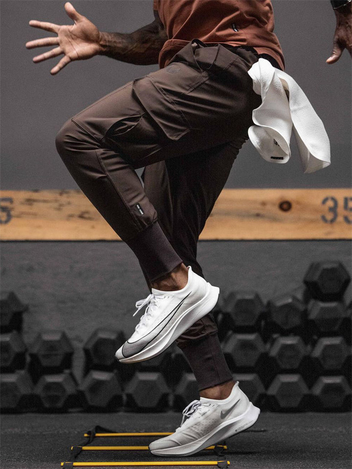 Men's Summer Running Fitness Quick Dry Ankle Tied Sport Pants
