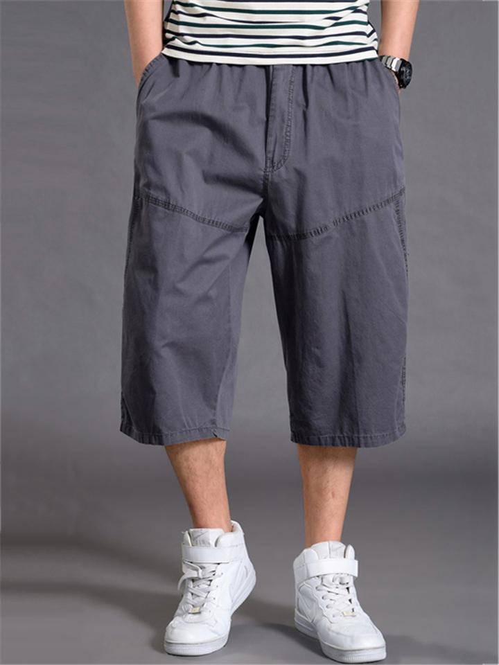 Men's Loose Comfy Plus Size Cropped Pants for Summer
