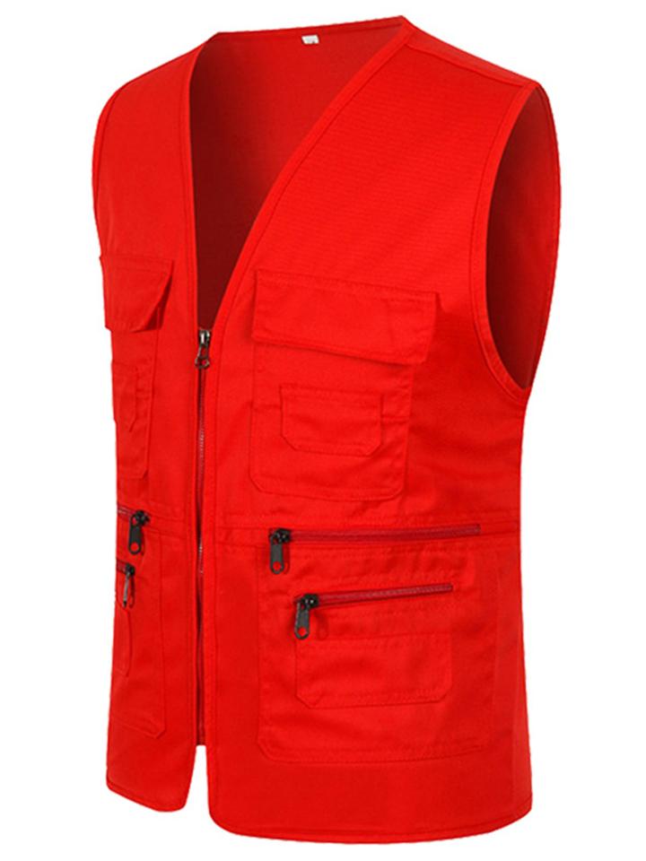 Mens Outdoor Work Vests With Pockets