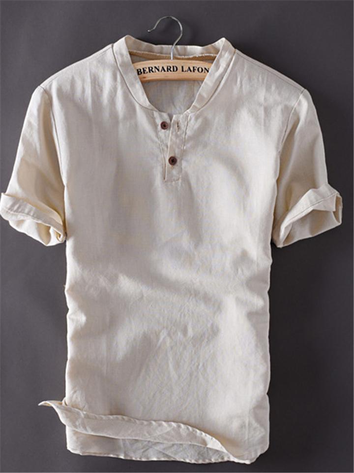 Vintage Comfy Loose Casual Cotton&Linen Short Sleeve T-Shirts